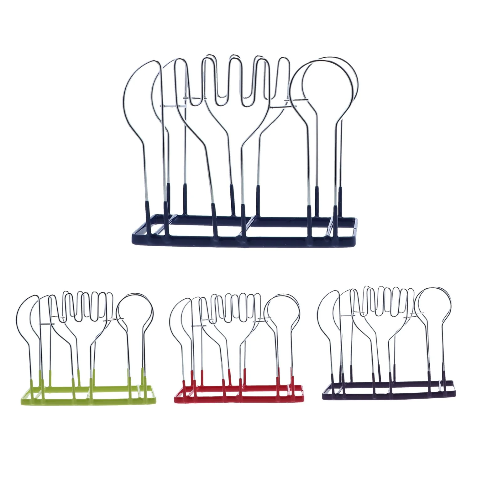 Green Wire Napkin Holder with Cutlery Design - Image 4