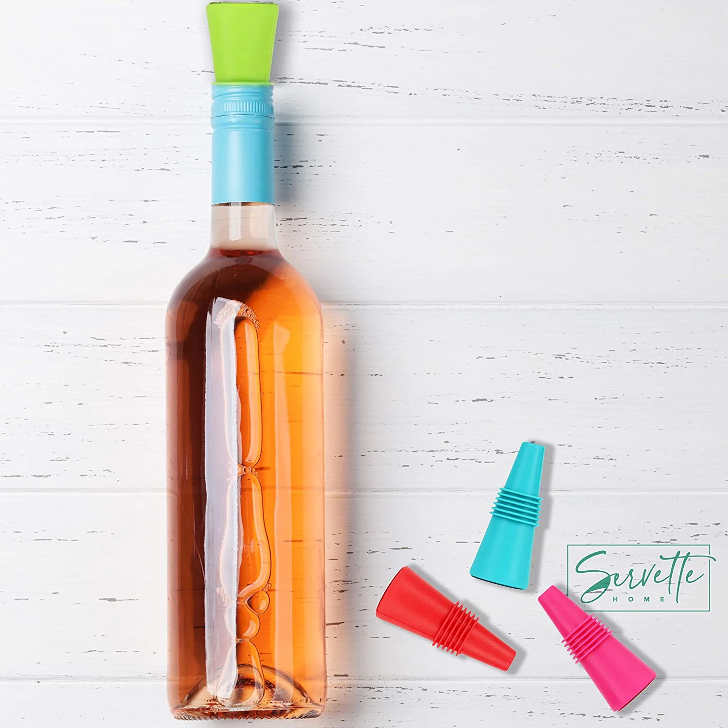 Blue Silicone Wine Stoppers - Image 4