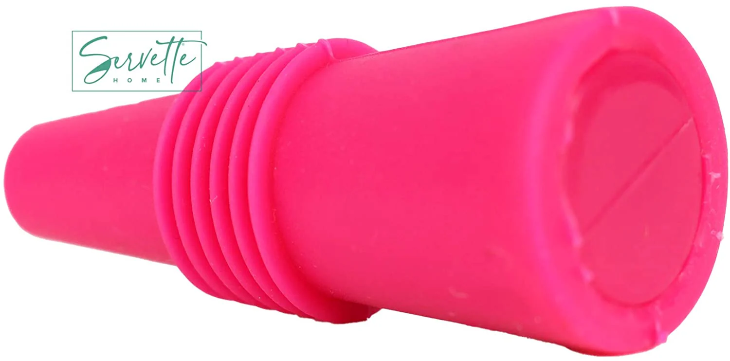 Pink Silicone Wine Stoppers - Image 5